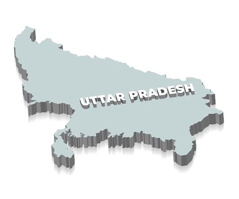 Premium Vector 3d Uttar Pradesh Map Is A State Of India