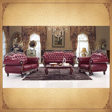 Classic Wine Red Foshan China Furniture Living Room Antique Chinese