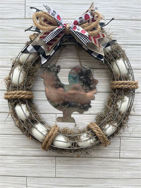 Rustic Wreath Country Wreath Farmhouse Wreath Wreath With Eggs