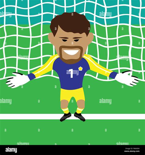 Goalkeeper Vector Illustration Stock Vector Image Art Alamy