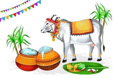 Sfondio Della Carta Di Celebrazione Della Festa Di Happy Pongal