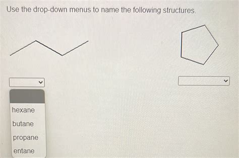 Solved Use The Drop Down Menus To Name The Following Structures