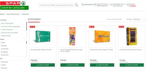 Buy Stationary Online Spar India Medium