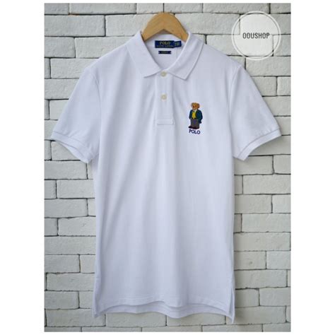 POLO RALPH LAUREN CUSTOM SLIM FIT POLO BEAR POLO SHIRT O O U จำหนาย