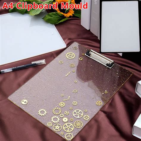 Silicone A4 Clipboard Resin Casting Mold File Document Holder Epoxy