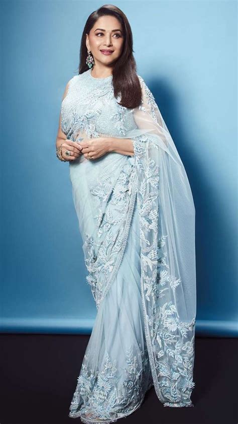 6 Elegant Sarees From Madhuri Dixit's Closet To Dazzle