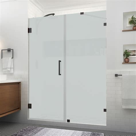 Aston Nautis Xl 59 25 60 25x80 Hinged Frameless Shower Door Oil Rubbed