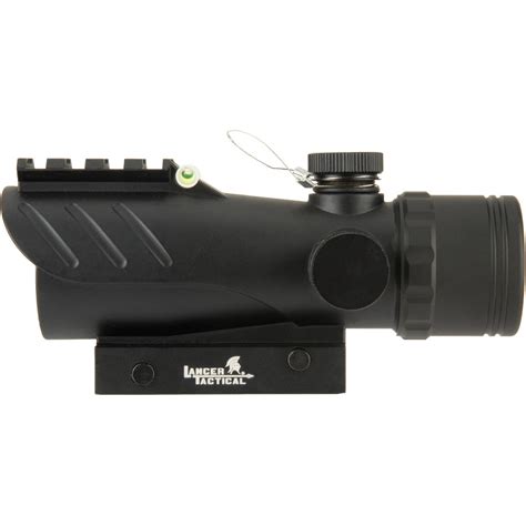 Lancer Tactical Enclosed Red Dot Sight W Top Optic Rail BLACK