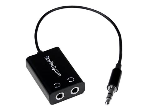 Startech C Ble Adaptateur Casque Slim Noir Doubleur Audio Jack