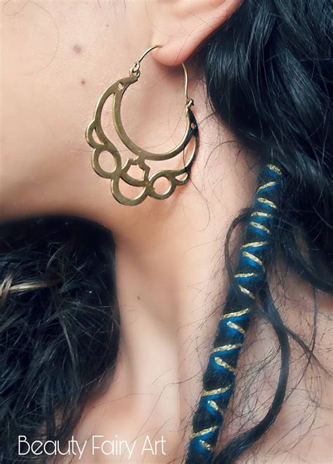 Hoops Tribal Earrings Gypsy Earrings Etnic Earrings Bohemian Boho Hoops