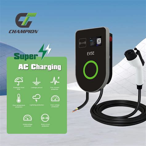 Manufacturer 7 6kw 32AMP Single Phase Smart EV Charging Station Type1