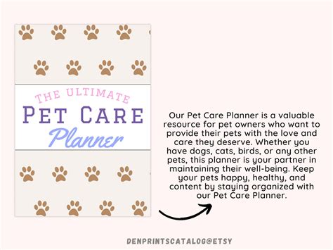 Printable Pet Planner Fillable Pet Planner Pet Care Planner Etsy Uk