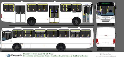 Desenhos de Ônibus Urbanos em Branco