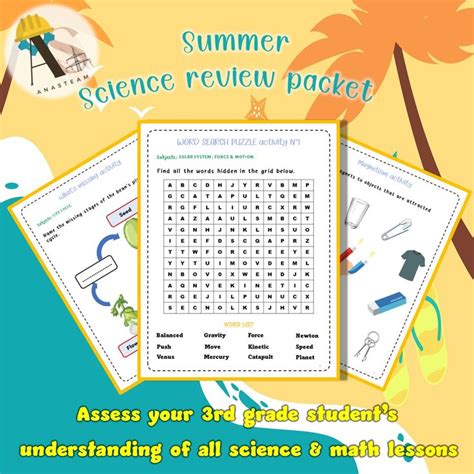 Rd Grade End Of Year Science Review Packet A Funny Activity For