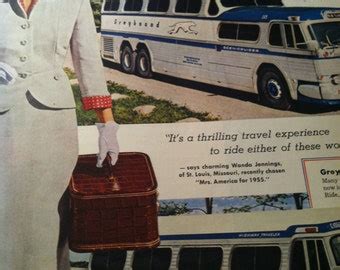 Vintage Ad Vintage Greyhound Bus Ad Mrs America Vintage Travel Ad 1950s Ad Vintage 1950s Train ...