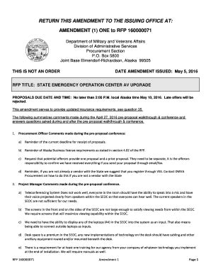 Fillable Online Aws State Ak Itb Amendment Form Aws State Ak Us Fax