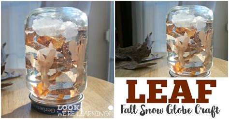 Super Easy (and Fun!) Fall Snow Globe Craft for Kids! in 2022 | Snow ...