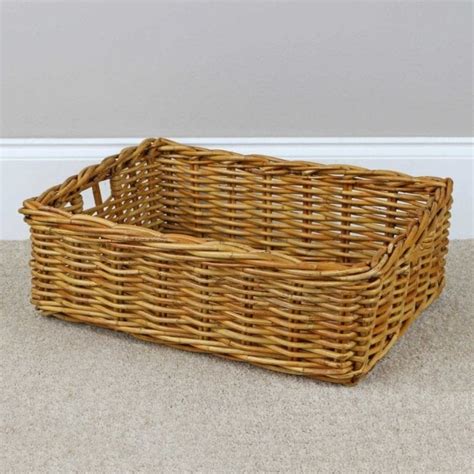 Rectangular Honey Rattan Wicker Storage Baskets