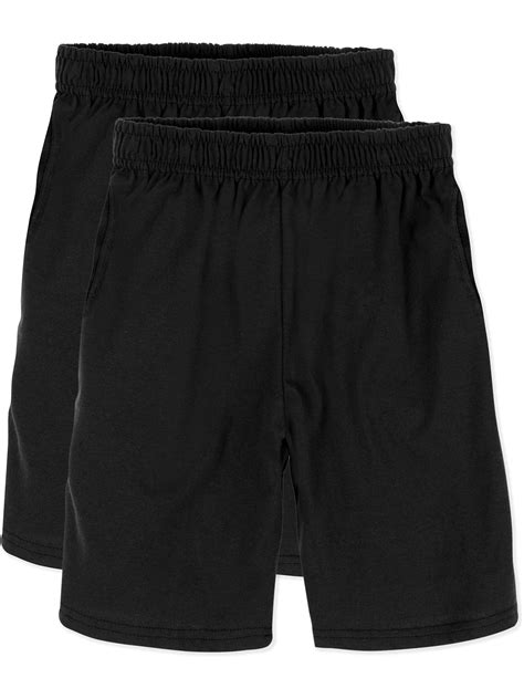 Hanes Comfortsoft Cotton Knit Jersey Pocket Shorts 2 Pack Set For