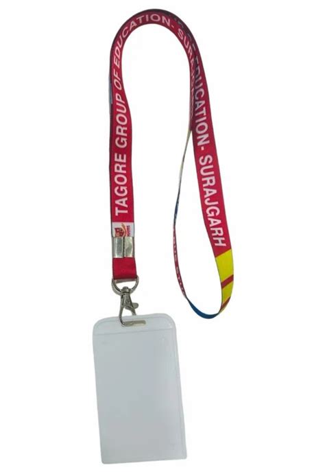 Red Printed Satin Id Card Lanyard At Rs Id Card Rope In New Delhi