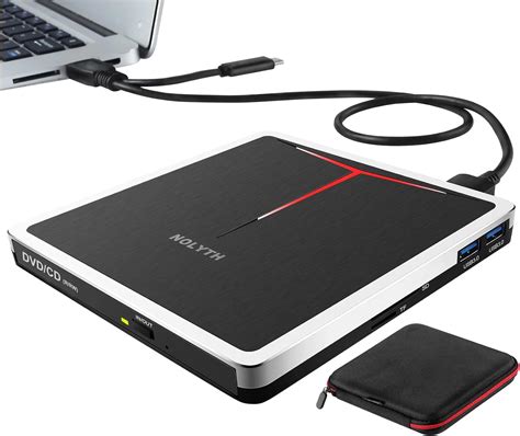 Nolyth External Cd Dvd Drive Usb Type C Cd Dvd Player Burner Writer