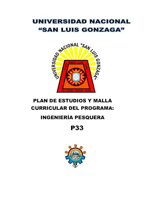 Pdf Plan De Estudios Y Malla Curricular Del Programa Ing Pesquera