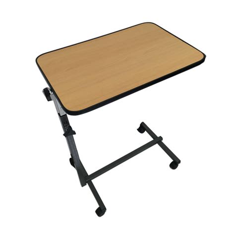 Hospital Height Adjustable Overbed Table With Wheels Buy Overbed