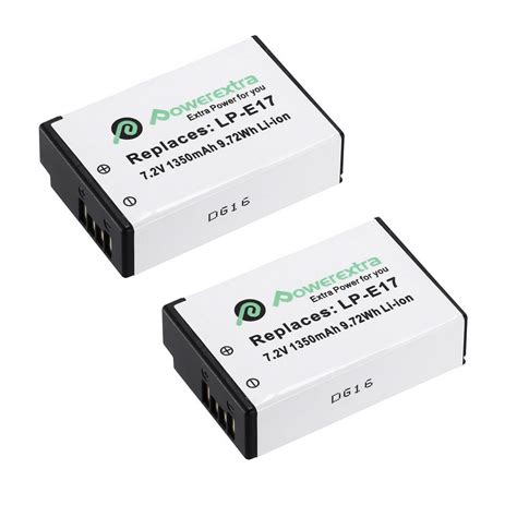 2 Pack Lp E17 Battery For Canon Eos Rebel T6i T7i 750d 760d 8000d M3