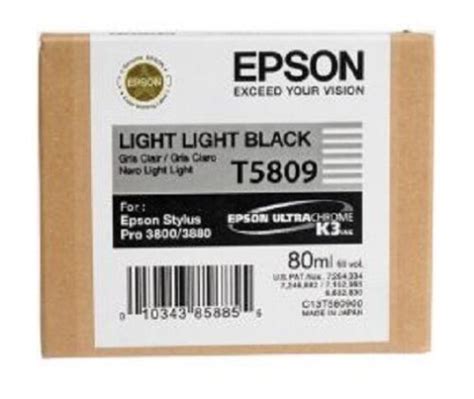 Original Ink Epson Stylus Pro T Light Black Cartridge