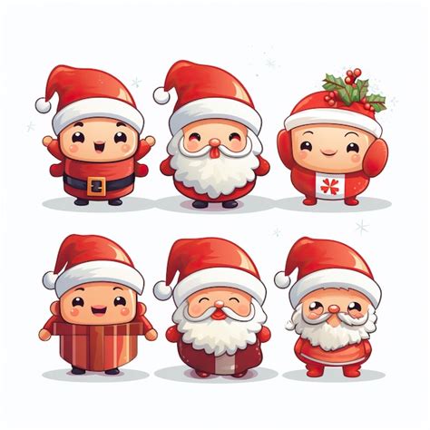 Premium Vector Set Of Christmas Cheer Vector White Backgrou