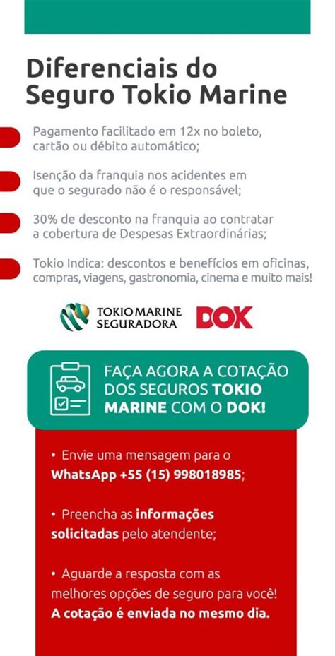 Tokio Marine coberturas e benefícios exclusivos DOK