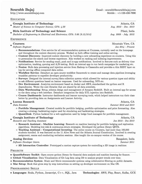 48 Overleaf Resume Templates Download For Your Needs