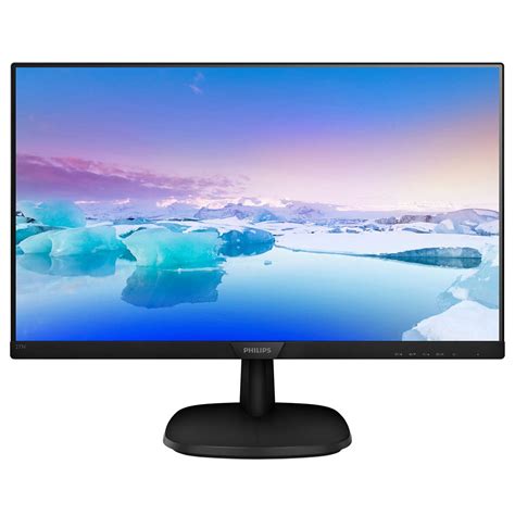 Монитор Philips 27", IPS, Full HD, 76Hz, 5ms, VGA, DVI, HDMI, Черен ...