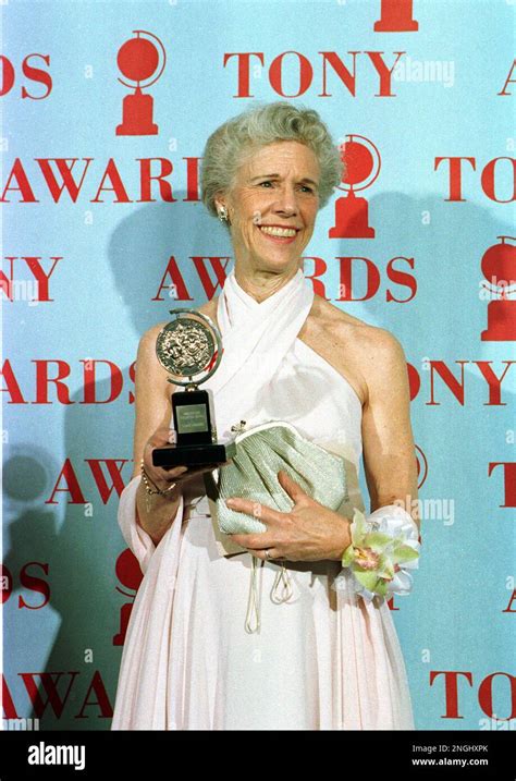 Actress Frances Sternhagen Holds Her Award During The Tony Awards At