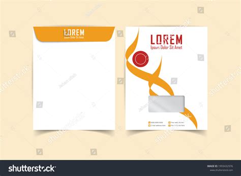 A4 Envelope Template Print Ready Template Stock Vector (Royalty Free ...