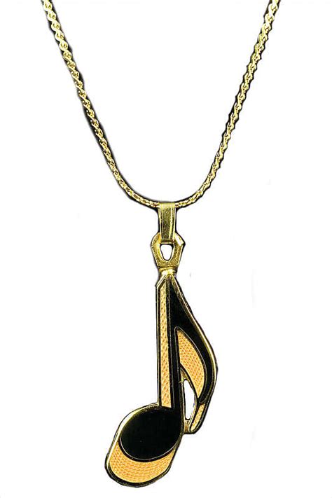 Eighth Note Necklace Gold Harmony Jewelry Reverb