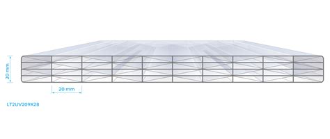 LEXAN THERMOCLEAR PLUS 20 Mm 9 Wall X Structure Sheet