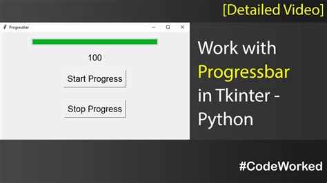 Work With Progressbar In Tkinter Python Detailed Video Youtube