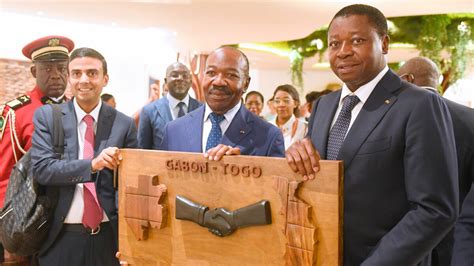 Ali Bongo Ondimba Accueille Faure Gnassingb R Publique Togolaise