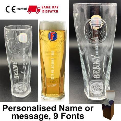 Personalised Engraved Fosters 1 Pint Glass 20oz Personalised Etsy