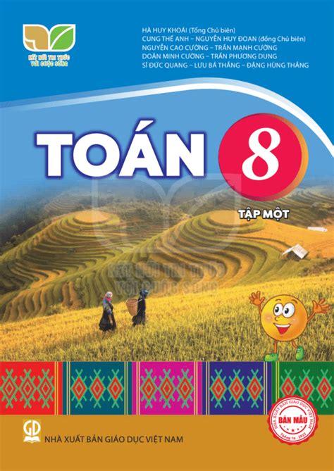 Ví dụ trang trí bìa sách toán 8 đơn giản và hiệu quả