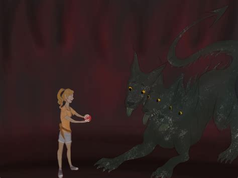 Annabeth And Cerberus From Percy Jackson Feel Free To Repin With