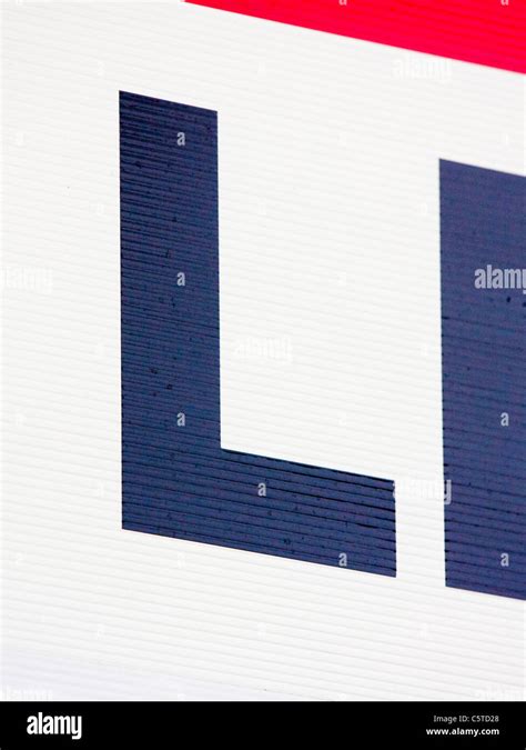 Character L Alphabet Character Letter Outside Sign Stock Photo Alamy