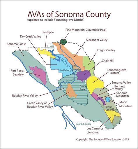 Sonoma County California Usa Wine Regions Wine Map Wine Region Map Map ...