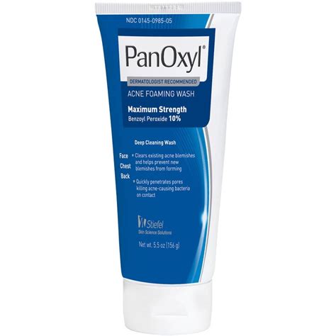 Panoxyl 10 Acne Foaming Wash Maximum Strength 5 5 Oz New Ebay