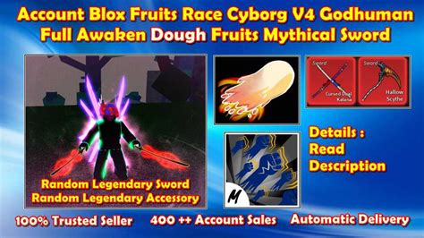 Blox Fruit Level Race Cyborg V Godhuman Full Awakened Dough