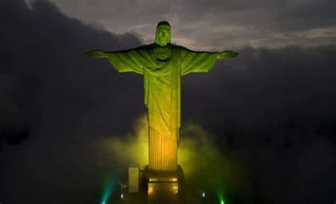 El Cristo Redentor Se Tiñó Este Jueves De Verde Y Amarillo