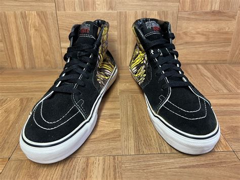 Rare🔥 Vans Iron Maiden Killers Sk8 Hi Black Yellow S Gem