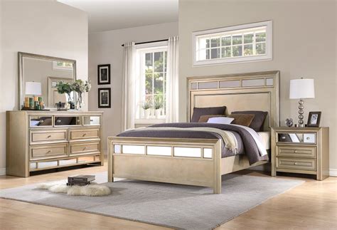 Champagne Queen Bed Warm Platinum Shop For Affordable Home Furniture