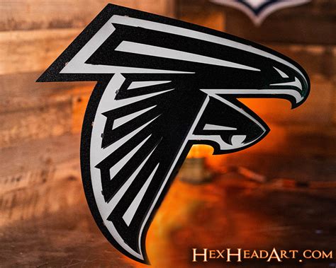 Monochrome Atlanta Falcons 3d Vintage Metal Wall Art